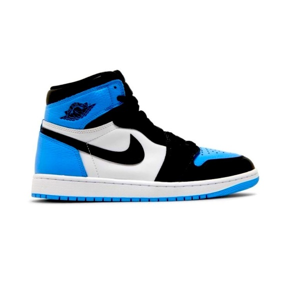 🎁NWOT💥Jordan Nike Black and Blue Sneakers High-Top Design - Picture 1 of 14